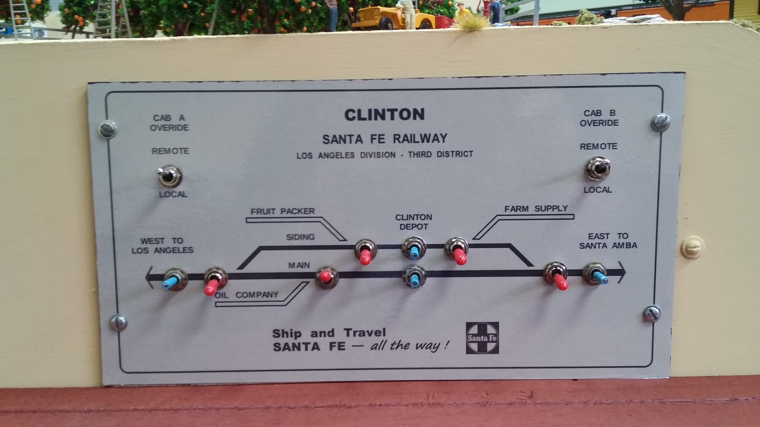 Clinton control panel|Santa Fe Railway, Los Angeles Division